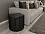 Decorotika Lori 3-Pieces Nesting Table Coffee Table Cocktail Table Set - Black Marble Effect and Black