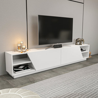 Decorotika Rhodes TV Stand TV Unit for TV's up to 106 inch White