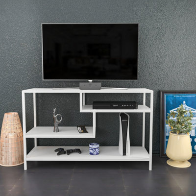 Decorotika Robins TV Stand TV Unit TV Cabinet for TVs up to 55 inches White