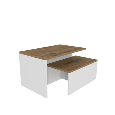Decorotika Twins 2 Pieces Nesting Table - Oud White