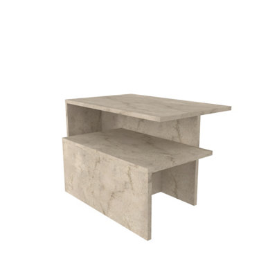 Decorotika Twins 2 Pieces Nesting Table Travertine
