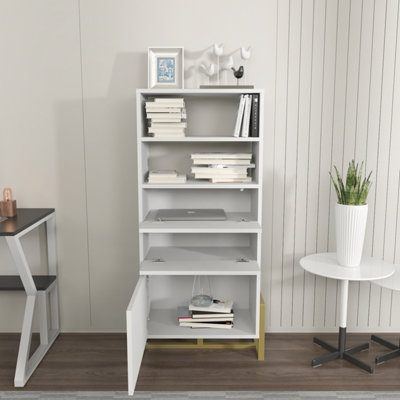 Decorotika - Utopia Bookcase Bookshelf Shelving Unit with 3 Cabinets and 2 Shelves