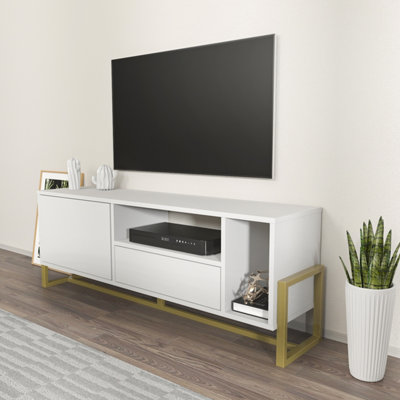 Decorotika - Utopia TV Stand TV Unit TV Cabinet with Shelves and One Cabinet