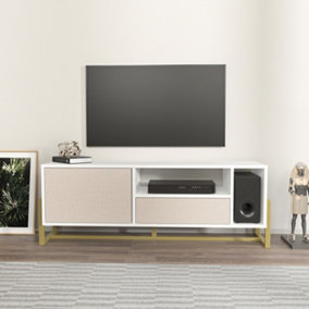 Decorotika - Utopia TV Stand TV Unit TV Cabinet with Shelves and One Cabinet