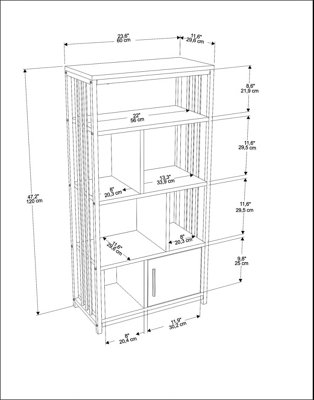 Decorotika Valero Bookcase Shelving Unit