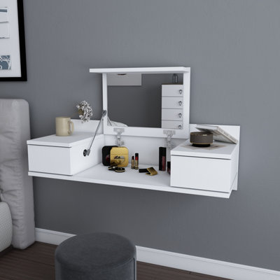 Floating deals vanity table