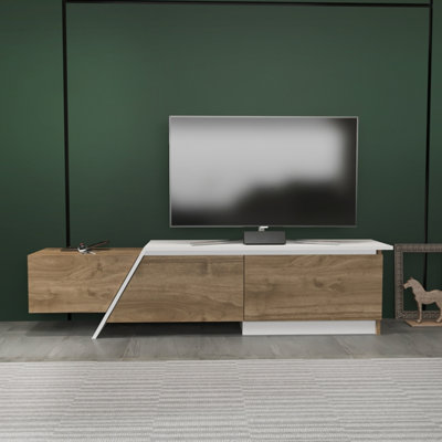 Decorotika Lusi 180 Cm Wide Modern TV Unit With Shelves TV Cabinet