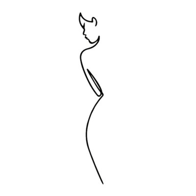 Decortie Abstract Female Form Minimalist Metal Line Art Wall Decor