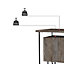 Decortie Acres Modern Bedside Table Dark Coffee 40cm Width Bedroom Furniture