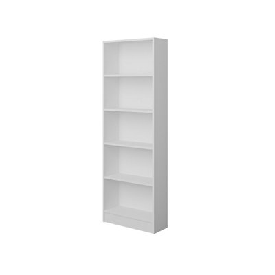 Decortie Aidan Modern Bookcase Display Unit White Tall 170cm