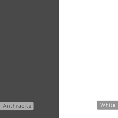 Decortie Barce Modern Bookcase Display Unit White Anthracite Grey Medium 132cm