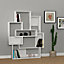Decortie Barce Modern Bookcase Display Unit White Medium 132cm