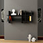 Decortie Beads Wall Mounted Modern Bookcase Display Unit Anthracite Grey W 150cm Wide