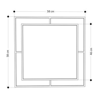 Decortie Corner Modern Design Mirror Gold