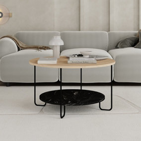 Decortie Corro Modern Coffee Table Oak Lotus Multipurpose  H 45cm