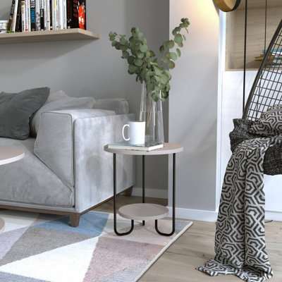 Decortie Corro Modern Side End Table Mocha Grey Multipurpose With Creativeness  H 45cm