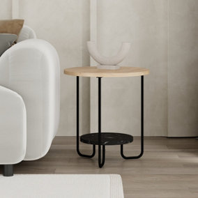 Decortie Corro Modern Side End Table Oak Lotus Multipurpose With Creativeness  H 45cm