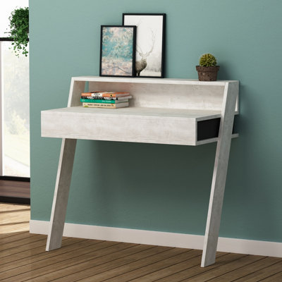 Decortie Cowork Modern Desk Ancient White Anthracite Grey Wall Mounted ...