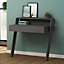 Decortie Cowork Modern Desk Anthracite Grey Wall Mounted With Drawer Width 94cm