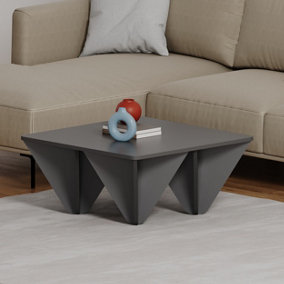 Decortie Diamond Modern Coffee Table Anthracite Grey Multipurpose  H 38cm