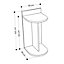 Decortie Dom Modern Side End Table White Anthracite Grey Multipurpose With Creativeness  H 60.7cm
