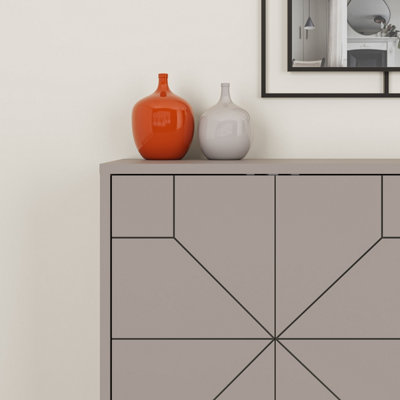 Decortie Dune Console Sideboard Display Unit Mocha Grey | DIY at B&Q