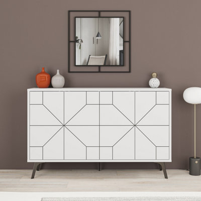 Decortie Dune Console Sideboard Display Unit 183 White Marble