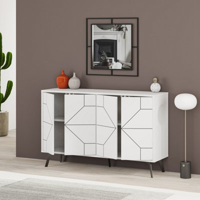 Decortie Dune Console Sideboard Display Unit White | DIY at B&Q