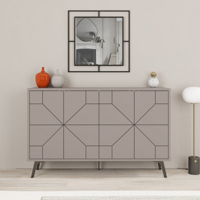 Decortie Dune Console Storage Display Unit 123 Mocha Grey