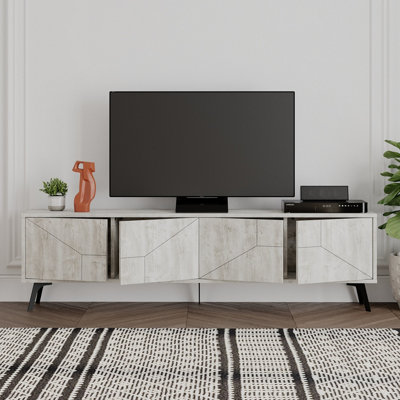 White contemporary deals tv stand