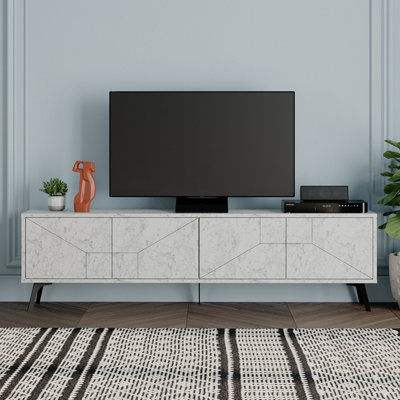 White marble shop tv stand