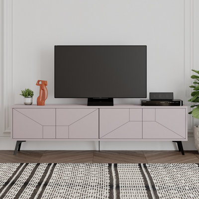 Decortie Dune Modern TV Unit Multimedia Centre Mocha Grey with Storage TV Cabinet 180cm