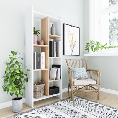 White oak on sale shelving unit