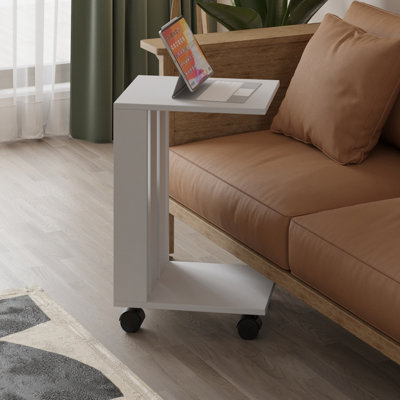 Decortie Edi Modern Side End Table White Multipurpose With Creativeness  H 60cm