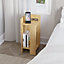 Decortie Elos Modern Bedside Table Left And Right Oak 25cm Narrow