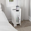 Decortie Elos Modern Bedside Table Left And Right White 25cm Narrow