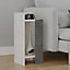 Decortie Elos Modern Bedside Table Left Module Ancient White Retro Grey 25cm Narrow