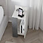 Decortie Elos Modern Bedside Table Right Module Modern Ancient White Retro Grey 25cm Narrow