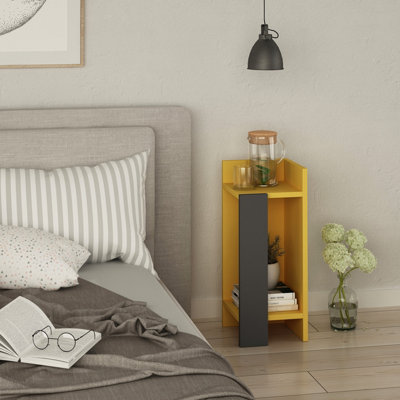 Narrow modern bedside deals table