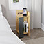 Decortie Elos Modern Bedside Table Right Module Oak Anthracite Grey 25cm Narrow