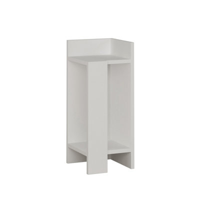 Decortie Elos Modern Narrow Bedside Right Module Table White 25x25x60cm