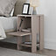 Decortie Ema Modern Bedside Table Mocha Grey 30cm Width Bedroom Furniture