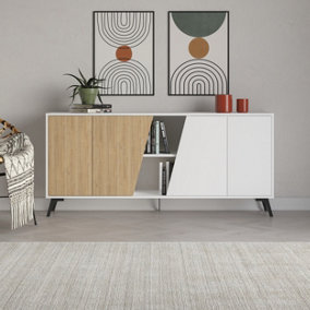 Decortie Fiona Console Sideboard Display Unit 180 White Oak