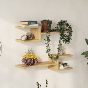 Natural Floating Shelves Storage shelving B Q