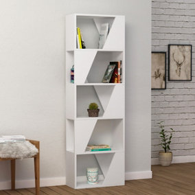 Decortie Frame Modern Bookcase Display Unit White Tall 168cm