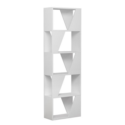 Decortie Frame Modern Bookcase Display Unit White Tall 168cm