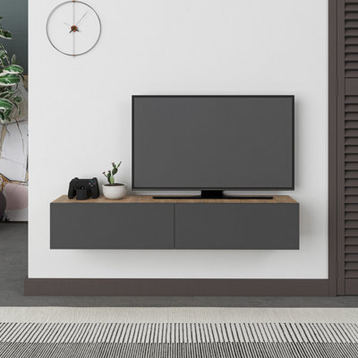 Decortie Francy Modern Tv Stand Multimedia Centre Tv Unit 135 Oak 