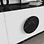 Decortie Gora Console Sideboard Display Unit 180Cm Black Marble Effect White