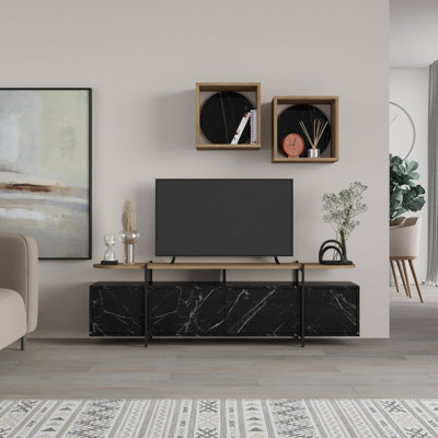 Marble wall store tv unit