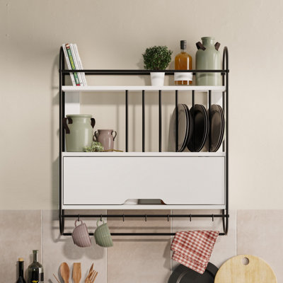 Metal kitchen deals shelf unit